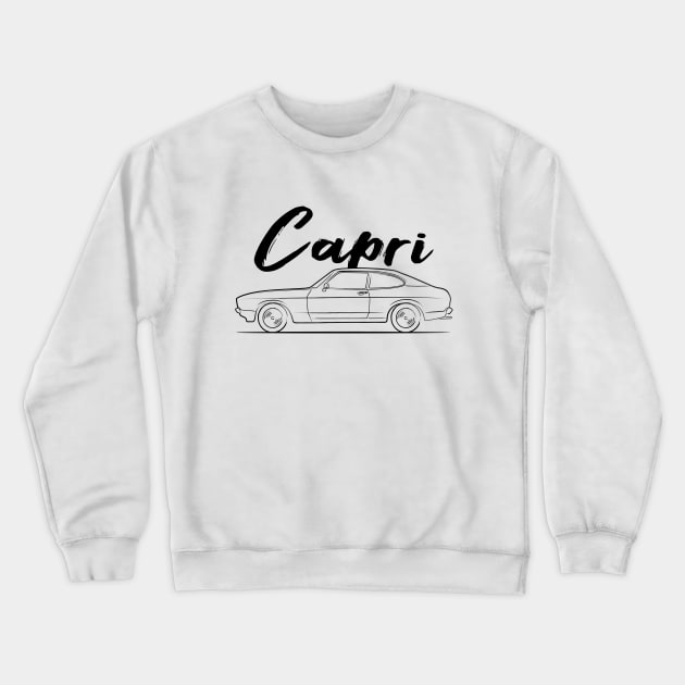 Classic Capri MK2 Racing Legend Crewneck Sweatshirt by GoldenTuners